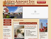 Tablet Screenshot of adamsairportinn.com